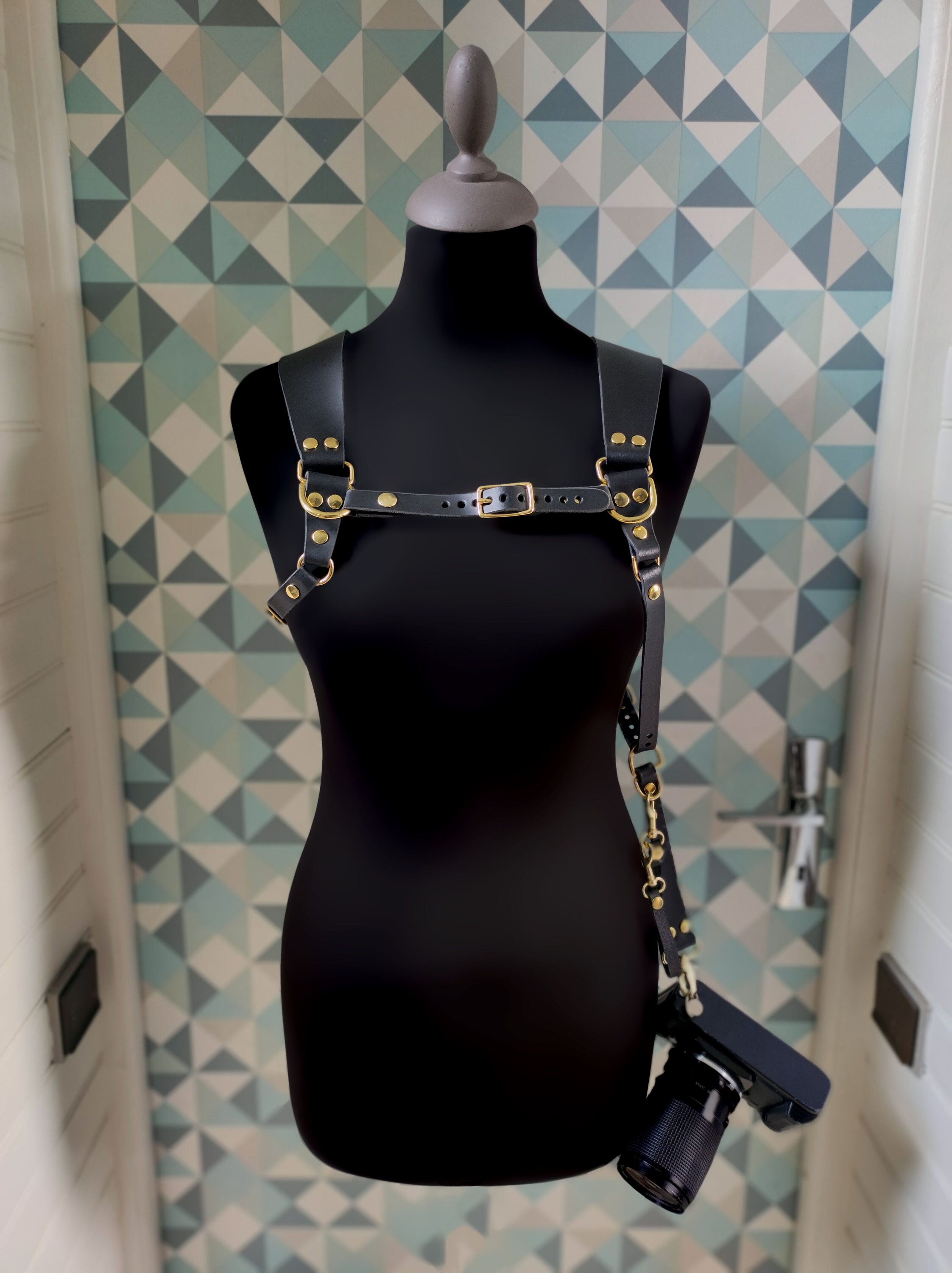 Leather Photographer Harness, Harness for 1 Cameras, Camera Strap ...
