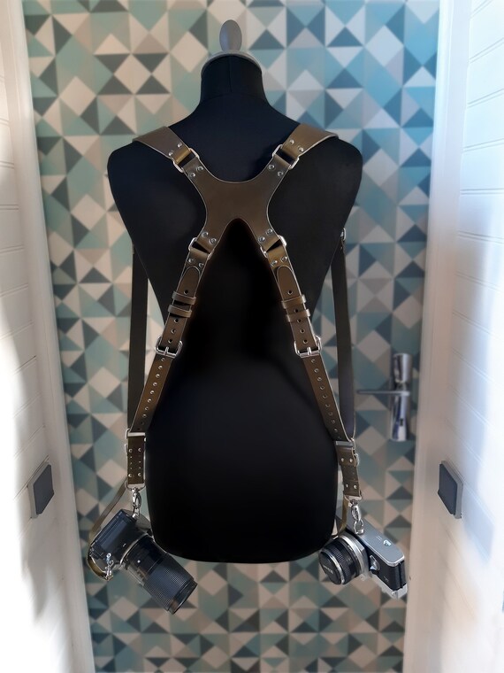 Leather Harness for Photographer. Harness for Double Camera. Etsy