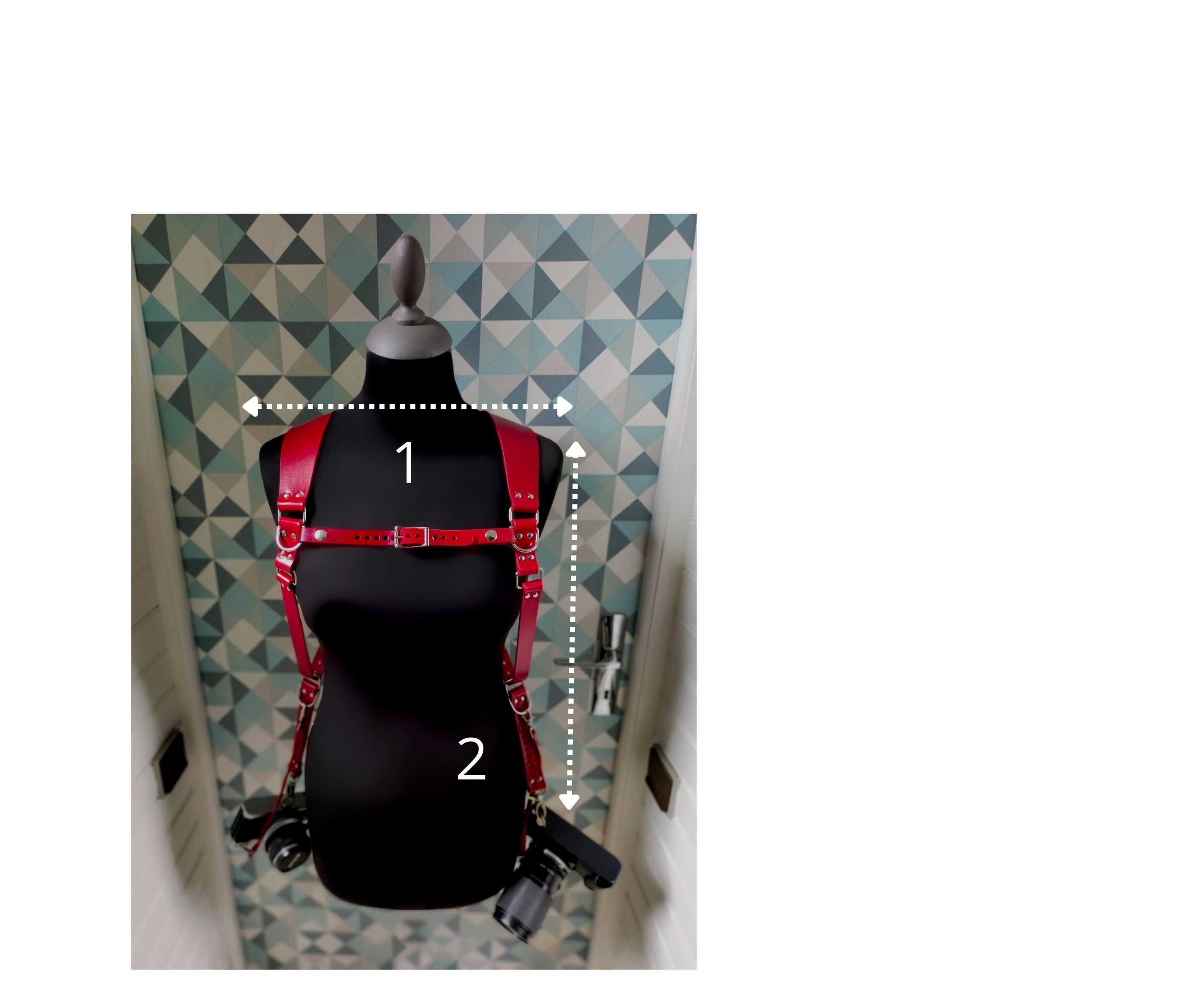 Leather Photographer Harness, Harness for Dual Cameras, Camera Strap ...