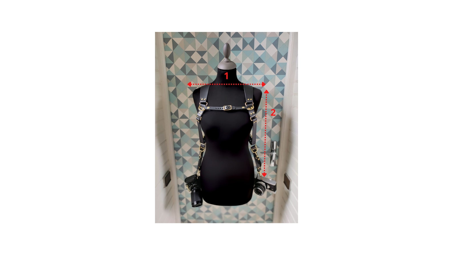 Leather Photographer Harness, Harness for Dual Cameras, Camera Strap ...