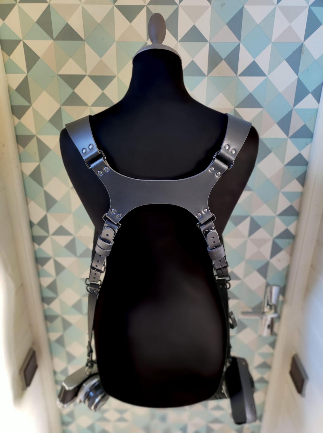 Leather Photographer Harness, Harness for Dual Cameras, Camera Strap ...