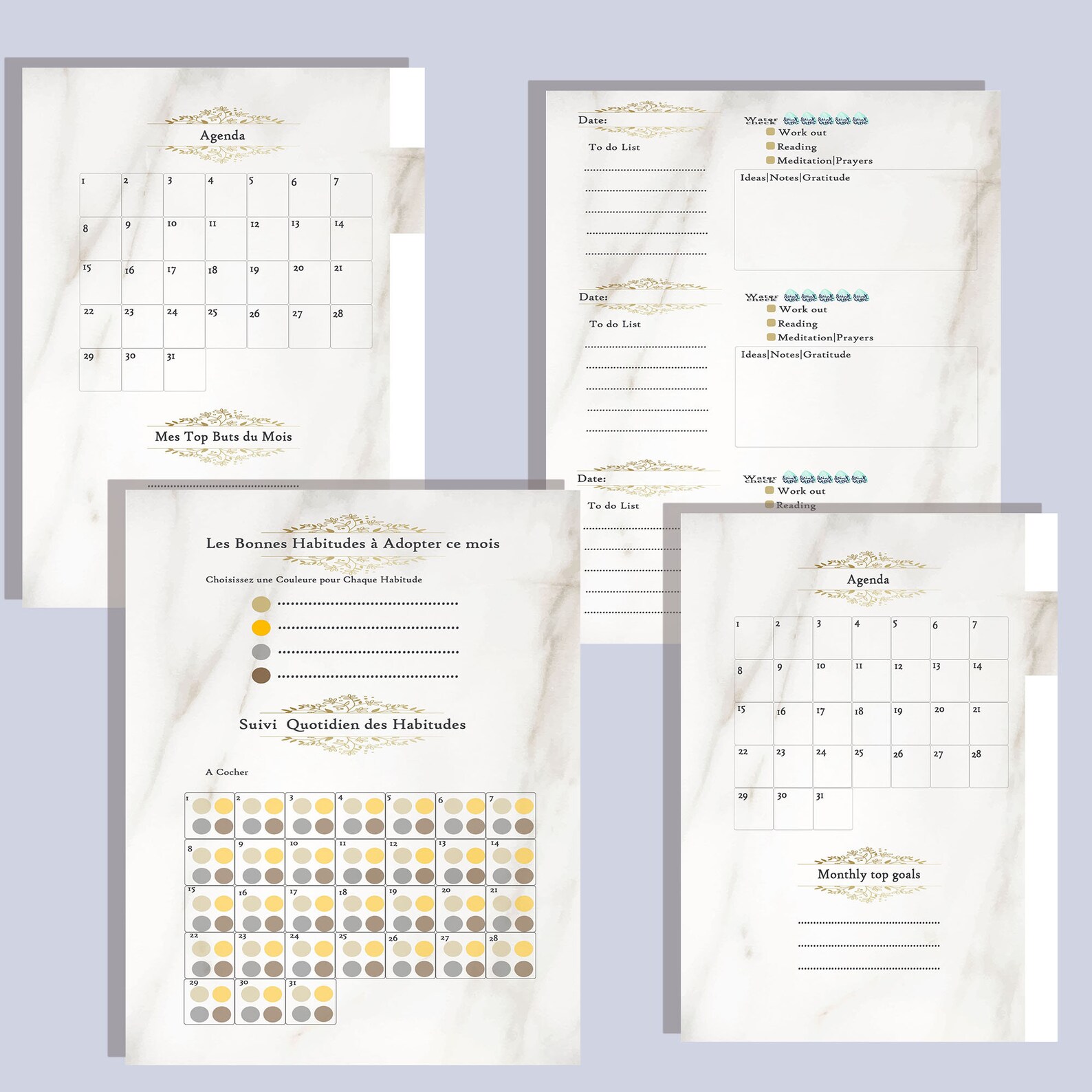 Printable Planner 2021 Agenda Imprimable Etsy