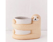 Large Sloth planter desk planter gift