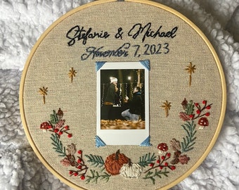Custom Polaroid embroidery hoop