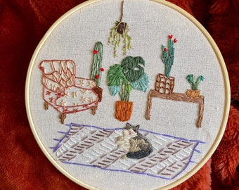 The good life’ 8 inch embroidery hoop