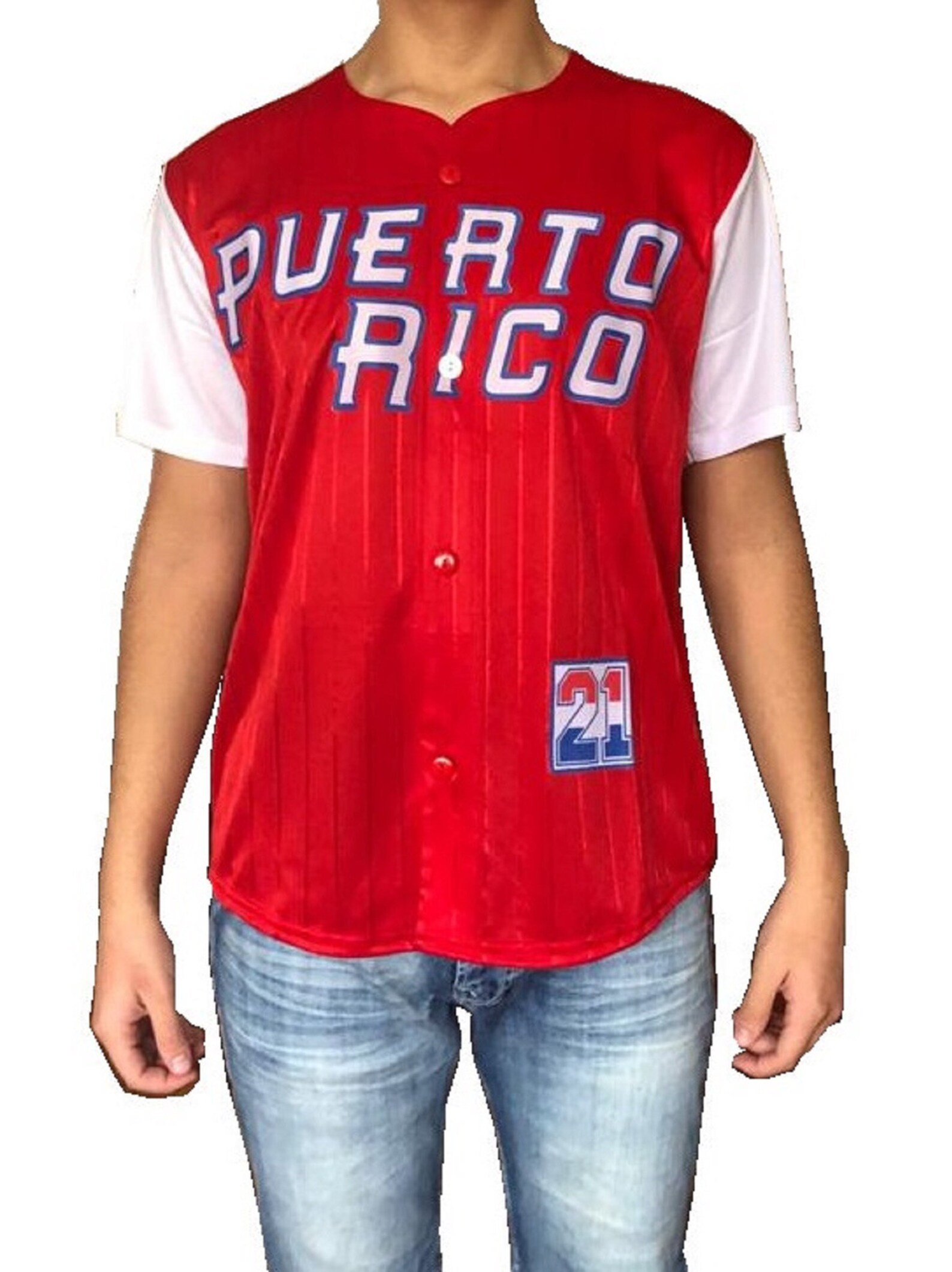 Puerto Rico Button up Baseball Jersey Unisex 100 POLYESTER Etsy
