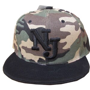 New Jersey NJ 3D Embroidered Snapback Hats 2 sided embroidered Front & Back Acrylic Adjustable  New!