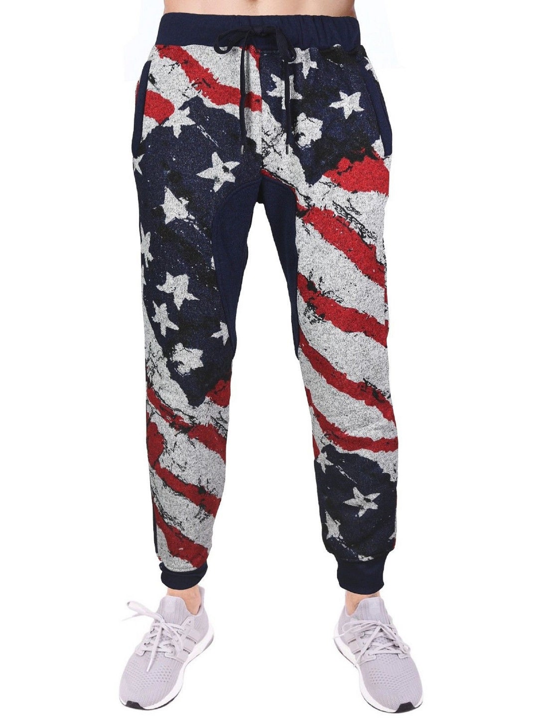 New, Sweat Pants USA Flag Color Navy Blue Adult Size Made in Korea - Etsy