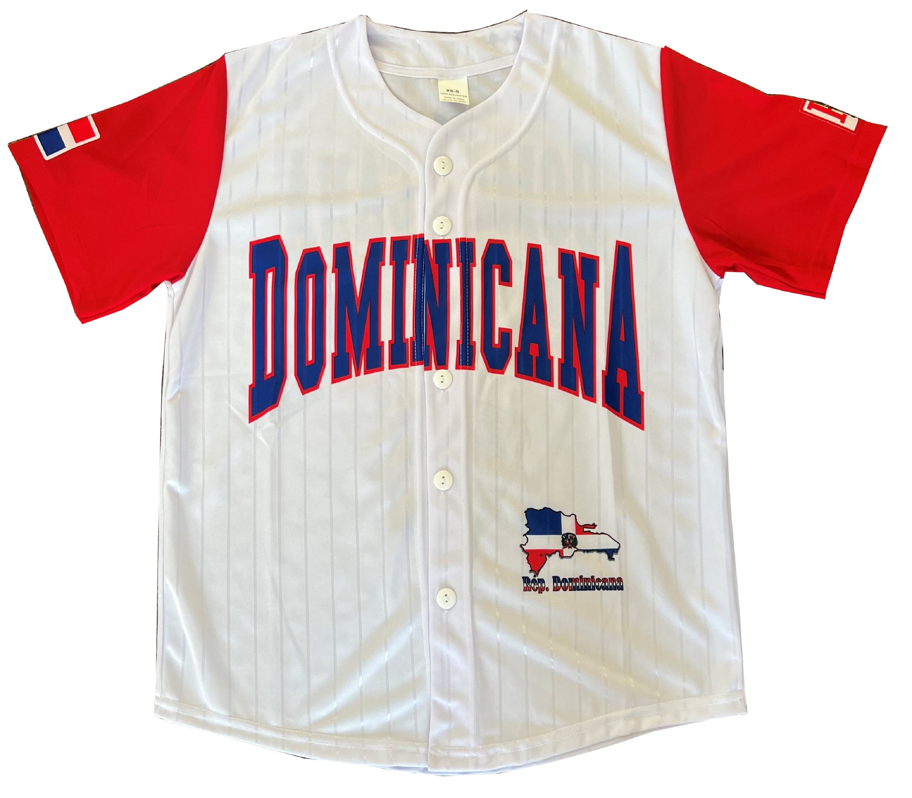 Dominican Republic Button up Classic Baseball Jersey Shirt Unisex