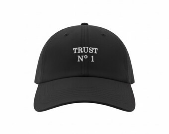 Dad caps "trust No 1" Embroidered on front curved visor buckle strap closure Unisex New