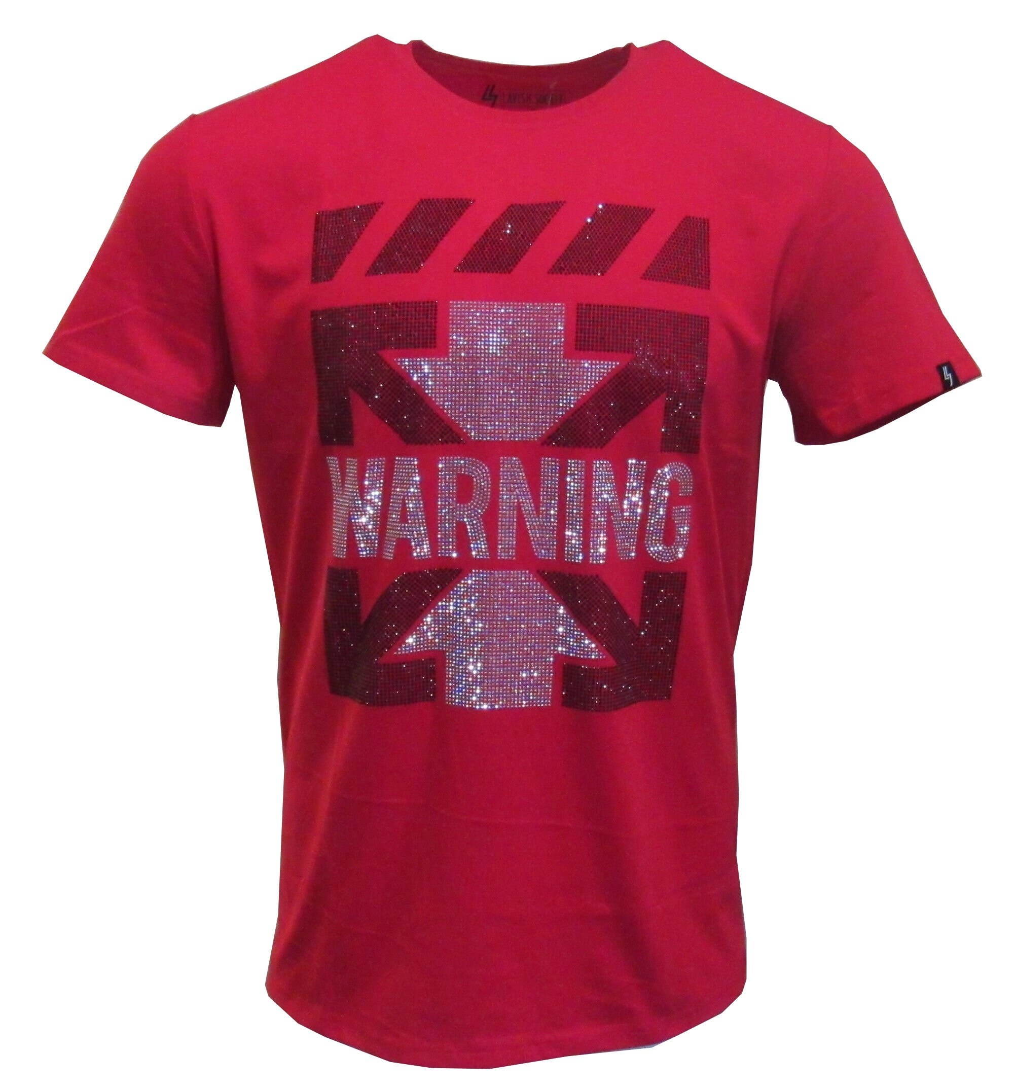 Warning Rhinestone Short Sleeve T-shirt Solid Colors New! - Etsy