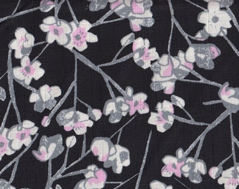 Sakura black Japanese fabric, cotton, 50 cm x 110 cm, €22.90/meter, Japanese fabrics