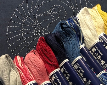 Sashiko-tråd 100m bomull Olympus Japan broderitråd broderi stoppning synlig lagning stoppning broderi upcycling boro jeans reparation