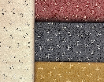 Dragonfly Dots Tonbo Traditional Japanese Fabrics Cotton 22.90 Euro/meter || Japan Fabric by the yard (20.15 Euro/yard)