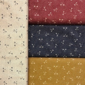 Dragonfly Dots Tonbo Traditional Japanese Fabric Cotton 19.90 Euro/Meter Sold by the Meter || Japan Fabric by the yard (18.30 Euro/yard)