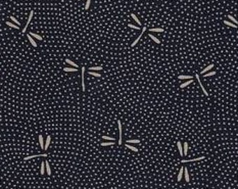 Dragonfly blue Japanese fabric, traditional cotton fabric, 50 cm x 110 cm, 22.90 EUR/meter, sold by the meter