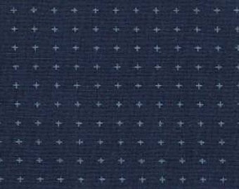 Small blue crosses, Japanese fabric, cotton fabric, 50 cm x 110 cm, €22.90/meter, sold by the meter