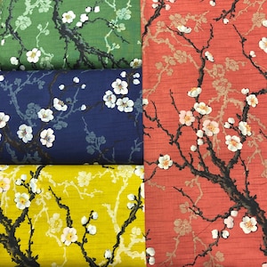 Blossom Branch Traditional Japanese Fabrics Kimono 19.90 Euro/Meter Sold by the Meter Japan Fabric by the Yard 18.31 Euro/yard Ume Blossom Cherry image 2