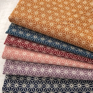 Asanoha Stars Japanese Fabric Traditional Cotton 19.90 Euro/Meter Sold by the Meter || Japanese Fabric by the Yard (18.31 Euro/yard)