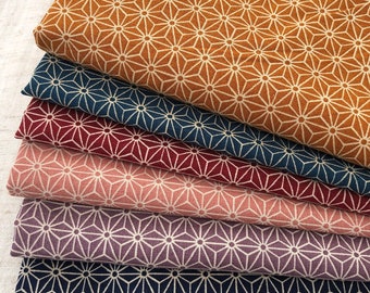 Asanoha stars Japan fabric traditional cotton 17.90 euros/meter sold by the meter || Japan Fabric by the yard (16.47 euros/yard)
