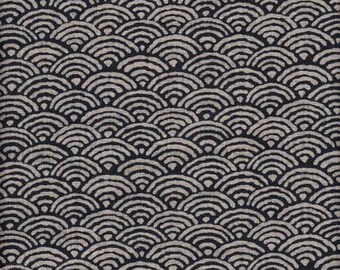17.90 Eurmeter Japan fabric traditional cotton by the metre 50 cm x 110 cm Seigaiha midi red D1103a