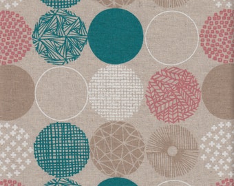 Circle Japan fabric, cotton/linen blend, 50 cm x 110 cm, €22.90/meter, sold by the meter
