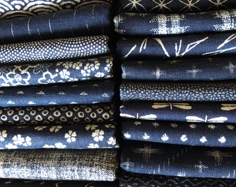 Fat Quarter 50 cm x 50 cm Traditional Japanese blue fabrics indigo blue cotton indigo Japan Blue Patchwork Quilt 6Euro/Fat Quarter (24E/Meter)