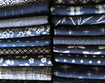 Fat Quarter 50 cm x 50 cm Traditional Japanese blue fabrics indigo blue cotton indigo Japan Blue patchwork quilt 5Euro/Fat Quarter (20E/meter)