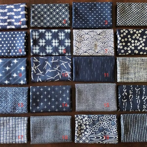 Tissus traditionnels japonais bleu indigo bleu indigo Japon Coton bleu 50 cm x 110 cm 19,90 Eur/mètre tissu coton au mètre image 2