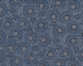 Kasa jeans blå traditionella japanska tyger bomull 50 cm x 110 cm E1306b - 22,90 EUR/meter Tyg per meter från Japan