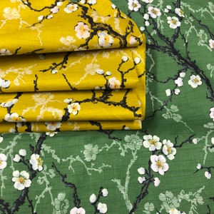 Blossom Branch Traditional Japanese Fabrics Kimono 19.90 Euro/Meter Sold by the Meter Japan Fabric by the Yard 18.31 Euro/yard Ume Blossom Cherry image 3