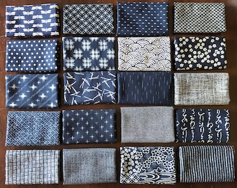Traditional Japanese blue fabrics indigo blue indigo Japan Blue cotton 50 cm x 110 cm 21.90 Eur/meter sold by the meter cotton fabric