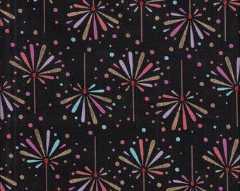 Hanabi black traditional Japanese fabrics, cotton fabric, 50 cm x 110 cm, 22.90 EUR/meter, sold by the meter