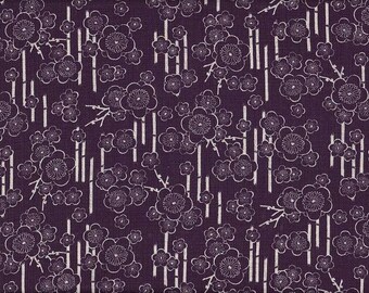 Ume & Bamboo lila japanska tyger, bomull, 50 cm x 110 cm, 22,90 €/meter, säljs per meter