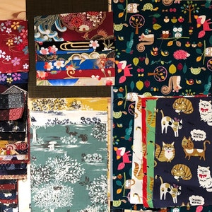 200g fabric scraps, craft fabrics, fabrics from Japan, cotton fabrics, cotton linen, children&#39;s fabrics, colorful fabric mix, scraps