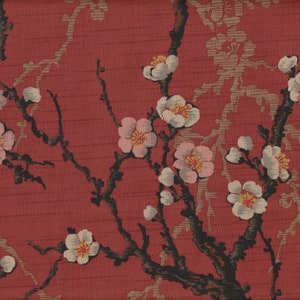 Blossom Branch Traditional Japanese Fabrics Kimono 19.90 Euro/Meter Sold by the Meter Japan Fabric by the Yard 18.31 Euro/yard Ume Blossom Cherry Red
