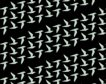Cotton&Steel - By the Seaside - Fly Along - Black 50 cm x 110 cm 21.90 Eur/meter sold by the meter fabric cotton fabric cotton
