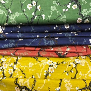 Blossom Branch Traditional Japanese Fabrics Kimono 19.90 Euro/Meter Sold by the Meter Japan Fabric by the Yard 18.31 Euro/yard Ume Blossom Cherry image 6