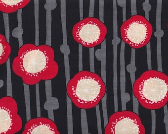 Ume black Traditional Japanese Fabrics Cotton 50 cm x 110 cm 22.90 EUR/meter Cotton fabric from Japan