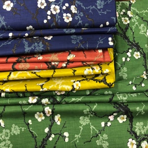 Blossom Branch Traditional Japanese Fabrics Kimono 19.90 Euro/Meter Sold by the Meter Japan Fabric by the Yard 18.31 Euro/yard Ume Blossom Cherry image 7