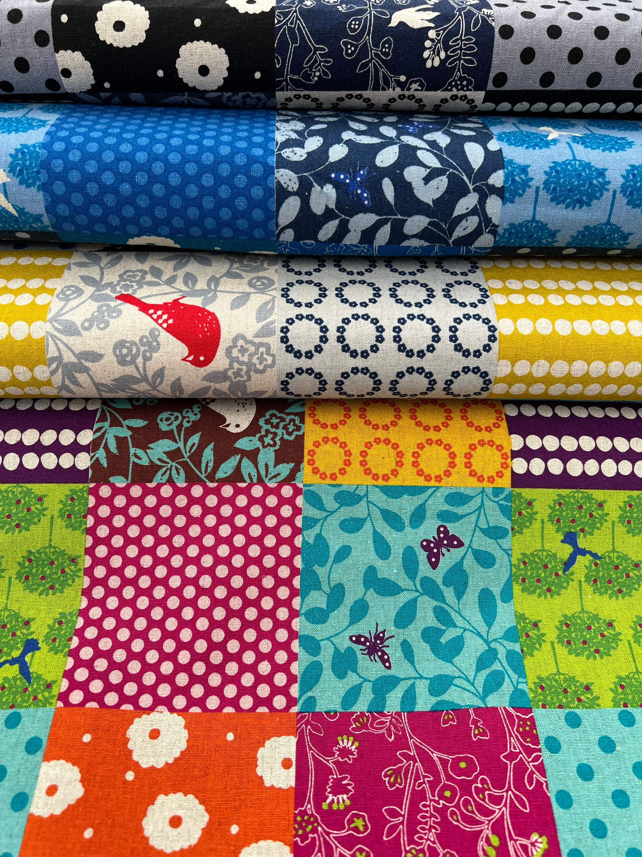 Kokka Echino Story Cotton/Linen 49 cm x 110 cm (5 rows) 26.50Eur/meter Sold by the meter Kokka Japan