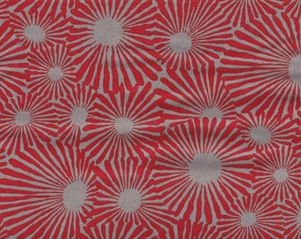 Higo Chrysanthemum red Japan fabric, cotton/linen blend, 50 cm x 110 cm, €22.90/meter, sold by the meter