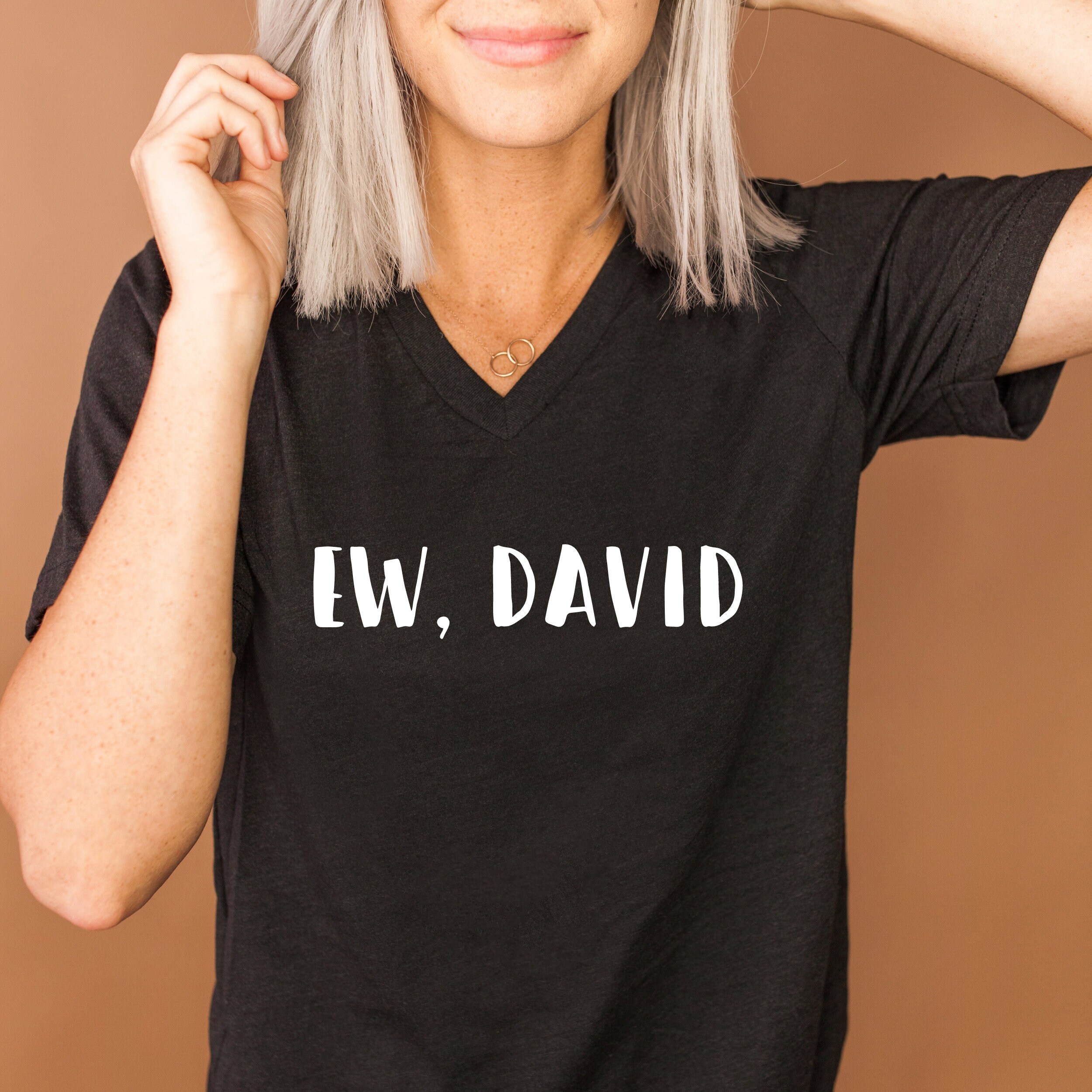Ew David Unisex Short Sleeve V-neck T 