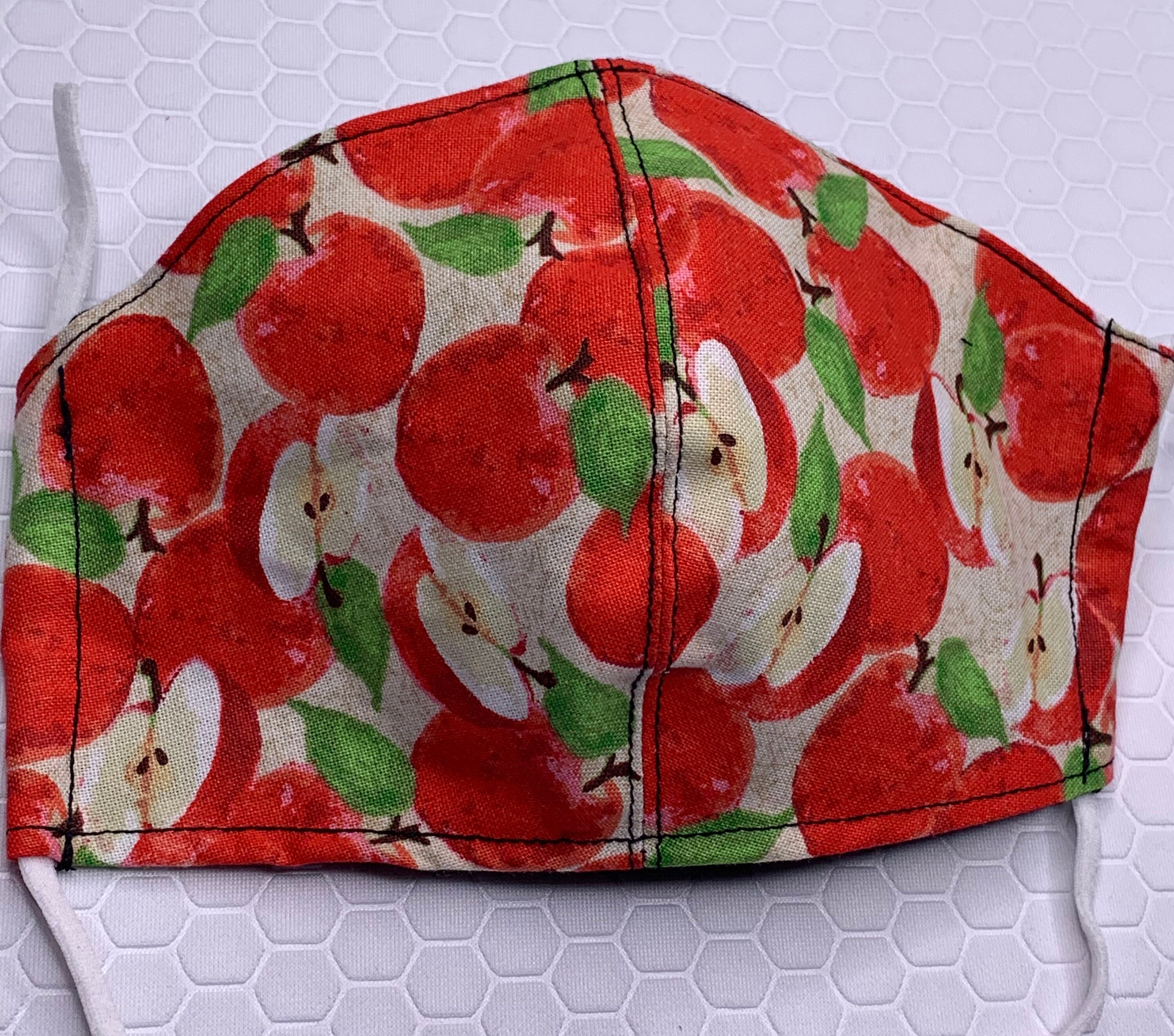 Back to School Apple face Mask 100 Cotton. Reusable and Etsy