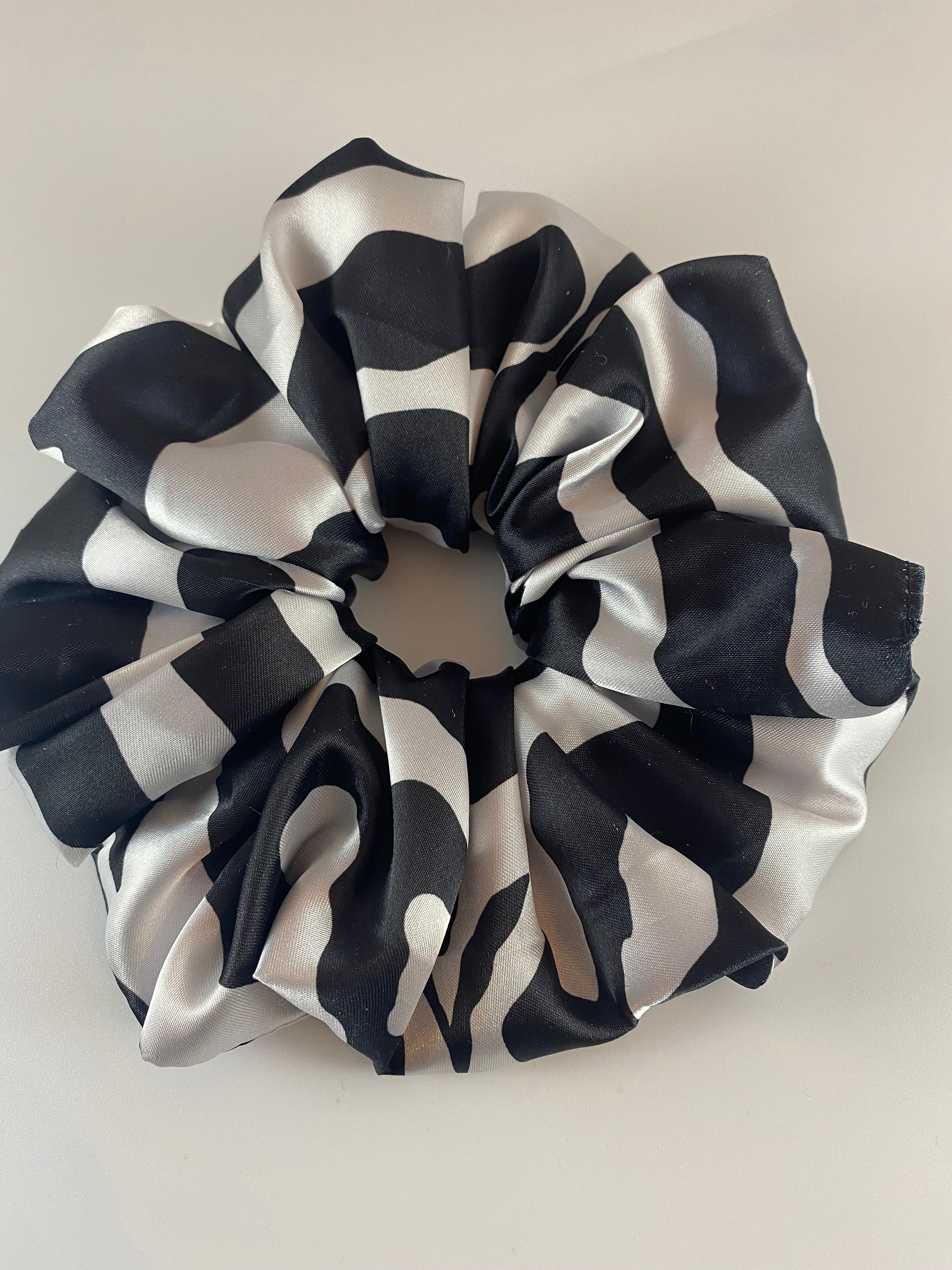 Scrunchie Jumbo XXL In Satin Champagne – Elastico Per Capelli, Donna, Made In USA