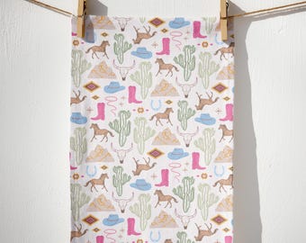 Western Kitchen Towel Cowgirl Decor Horse Ranch Style Towel Set Western Farmhouse Decor Rustic Kitchen Gift Idea Retro Cowboy Home Accent