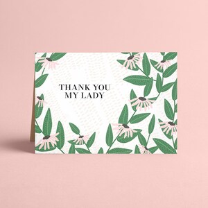 Floral Danke, Blumenmuster, Gruß, Karte, Danke, Briefpapier, Moderne Blumen, Wertschätzung, Herunterladbare Karte, Geschenk für Sie