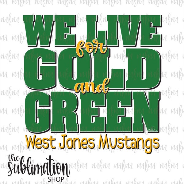 West Jones Mustangs 5.0 | Sublimation Ready To Press Sheets | Ellisville MS | Jones County Schools