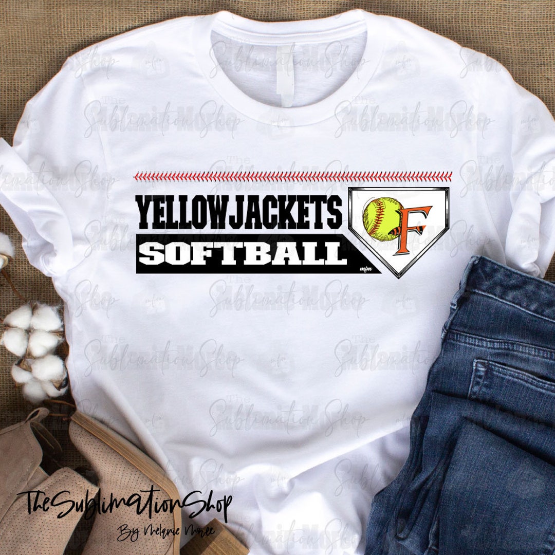 Ferris Yellow Jackets Softball PNG Digital Download Etsy