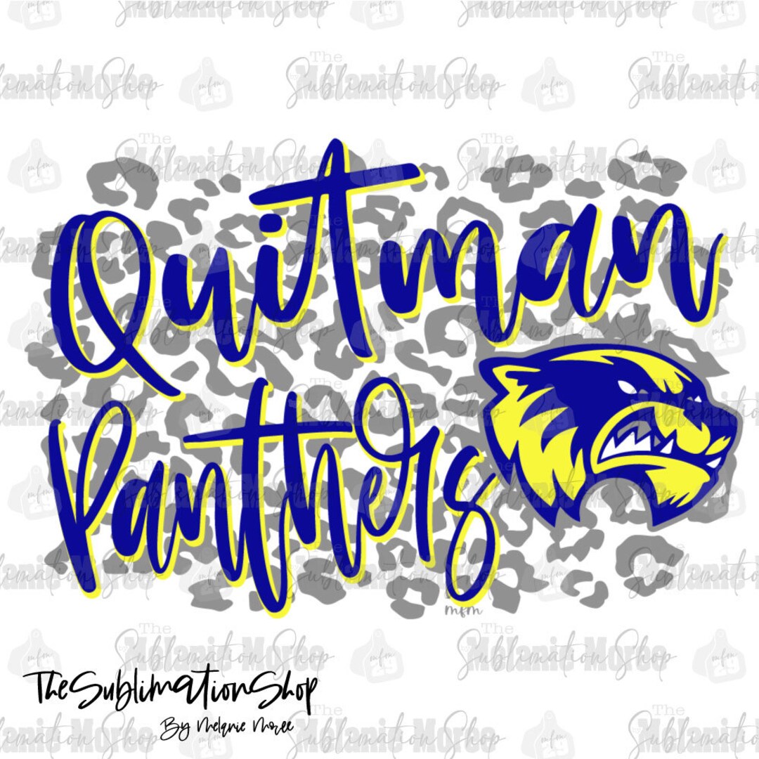 Quitman Panthers Sublimation Ready to Press Sheets Quitman Etsy